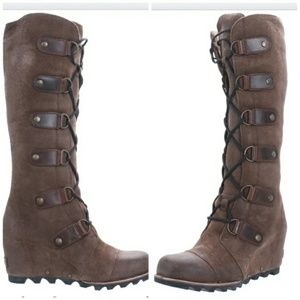 Sorel Joan wedge tall ltr boot hawk brown 7